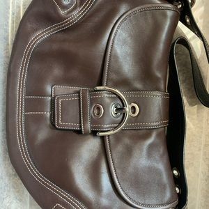 Brown leather genuine Coach Purse